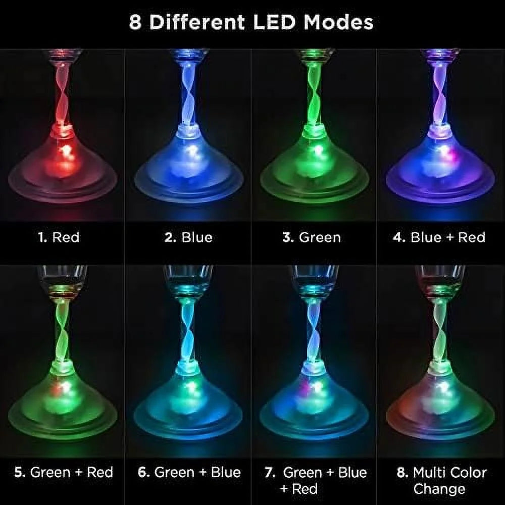 6 Oz LED Light Up Champagne Flutes Set Of 6 E441