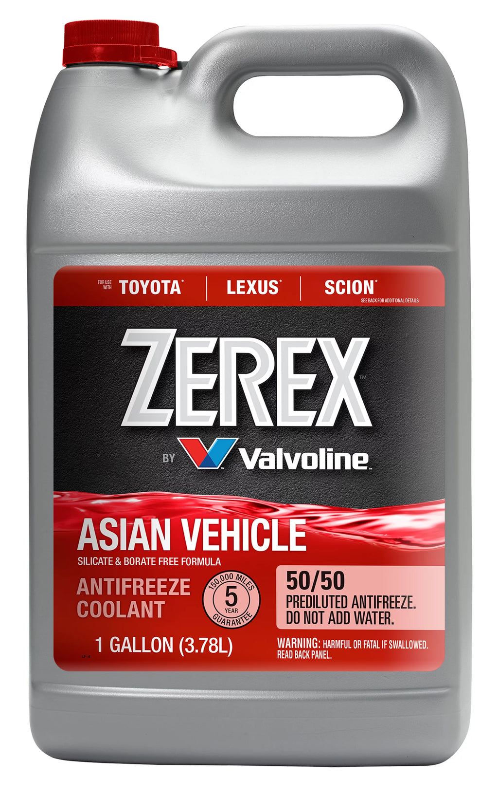 Red Silicate and Borate Free Antifreeze Coolant 50/50 Ready-to-Use 1 GA H464323