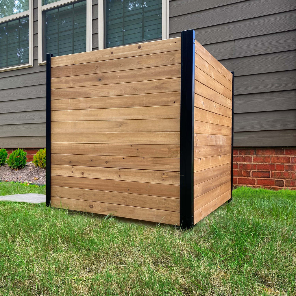 Outdoor Wood Privacy Screen Enclosure 42in H x 38in W 2 Panels X376