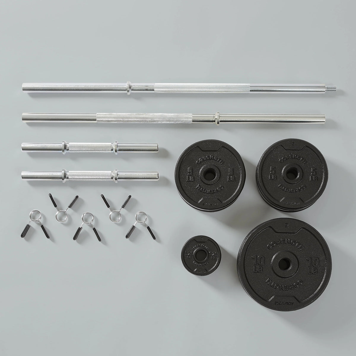 110lb Adjustable Weight Set with Barbell and Dumbbells B1745