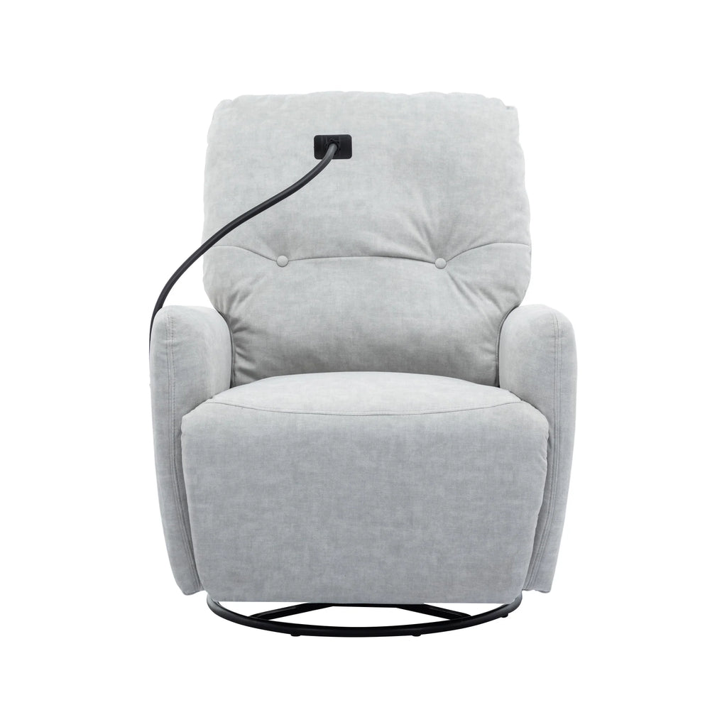 Grey 270 Degree Swivel Electric Recliner Sofa T77952