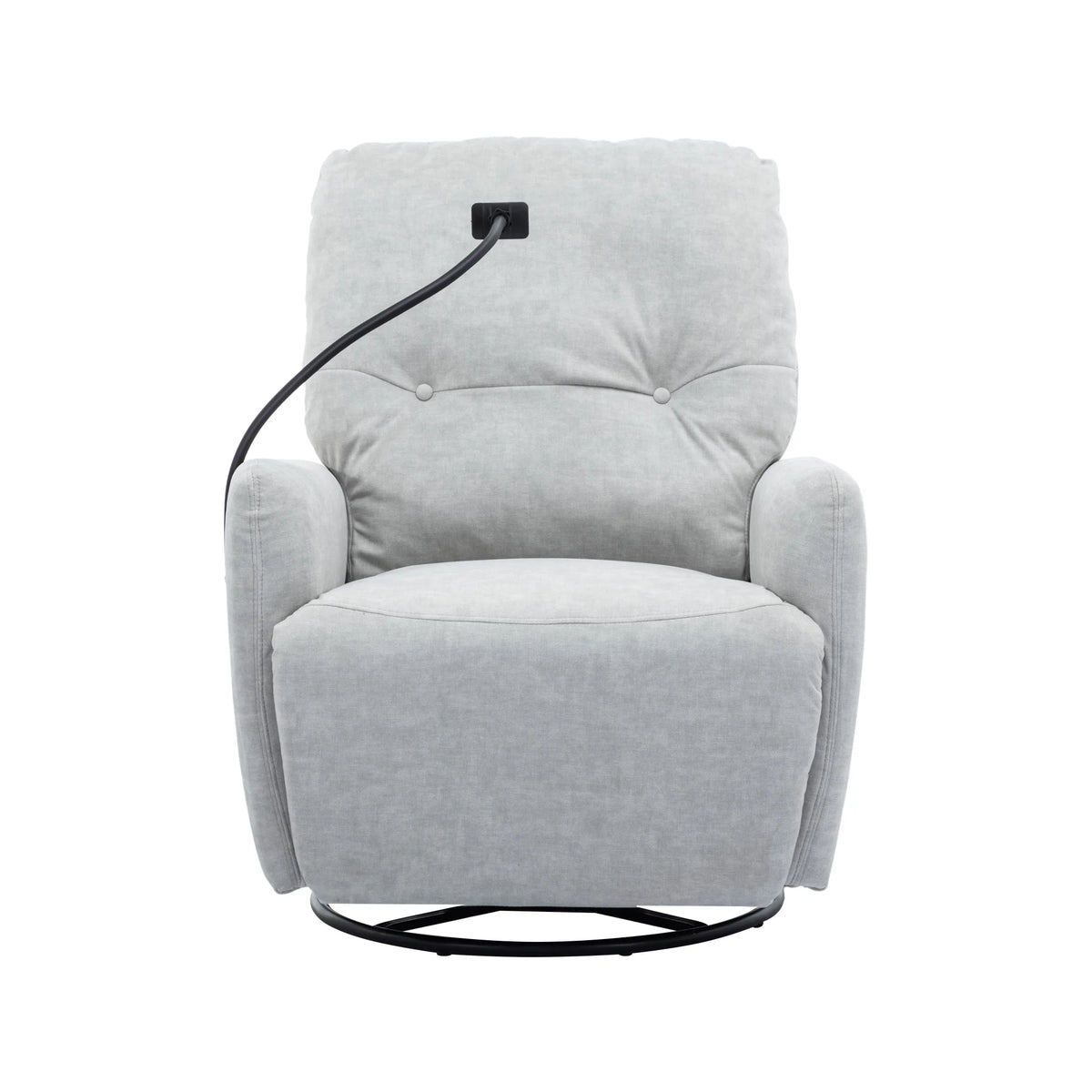 Grey 270 Degree Swivel Electric Recliner Sofa T77952