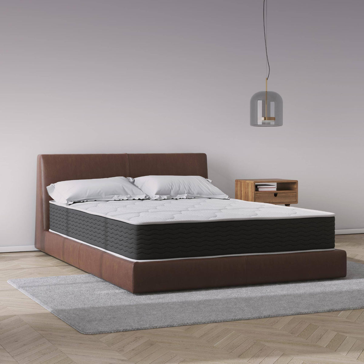 Queen Encased Coil and Memory Foam Hybrid Mattress E732093