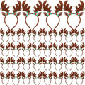 36 Pcs Christmas Reindeer Antler Headbands with Bell U409