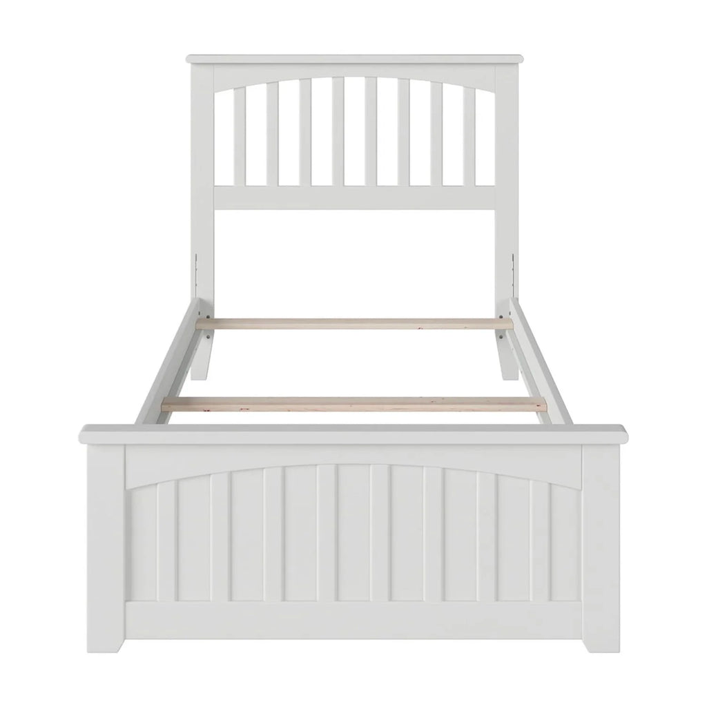 White Twin Bed with Footboard O5840