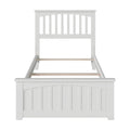 White Twin Bed with Footboard O5840