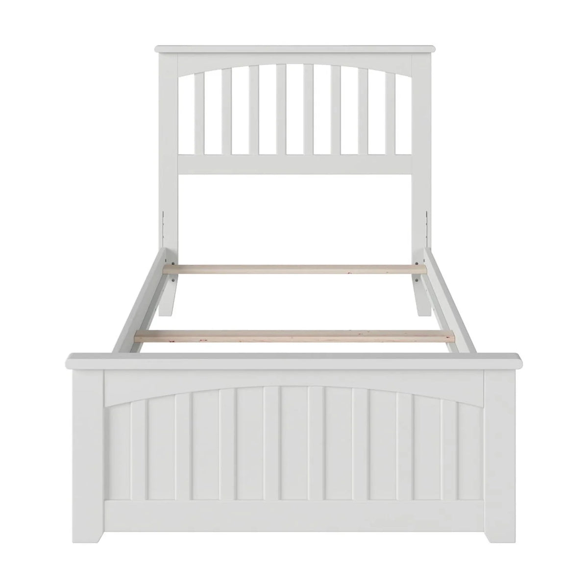 White Twin Bed with Footboard O5840