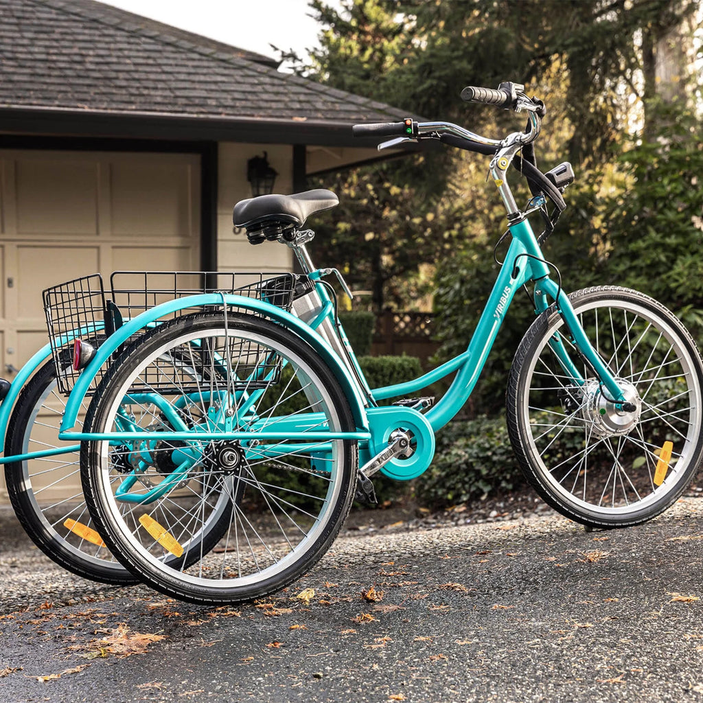 26" 350W Electric Tricycle with Basket 36V 10Ah Navy G85503