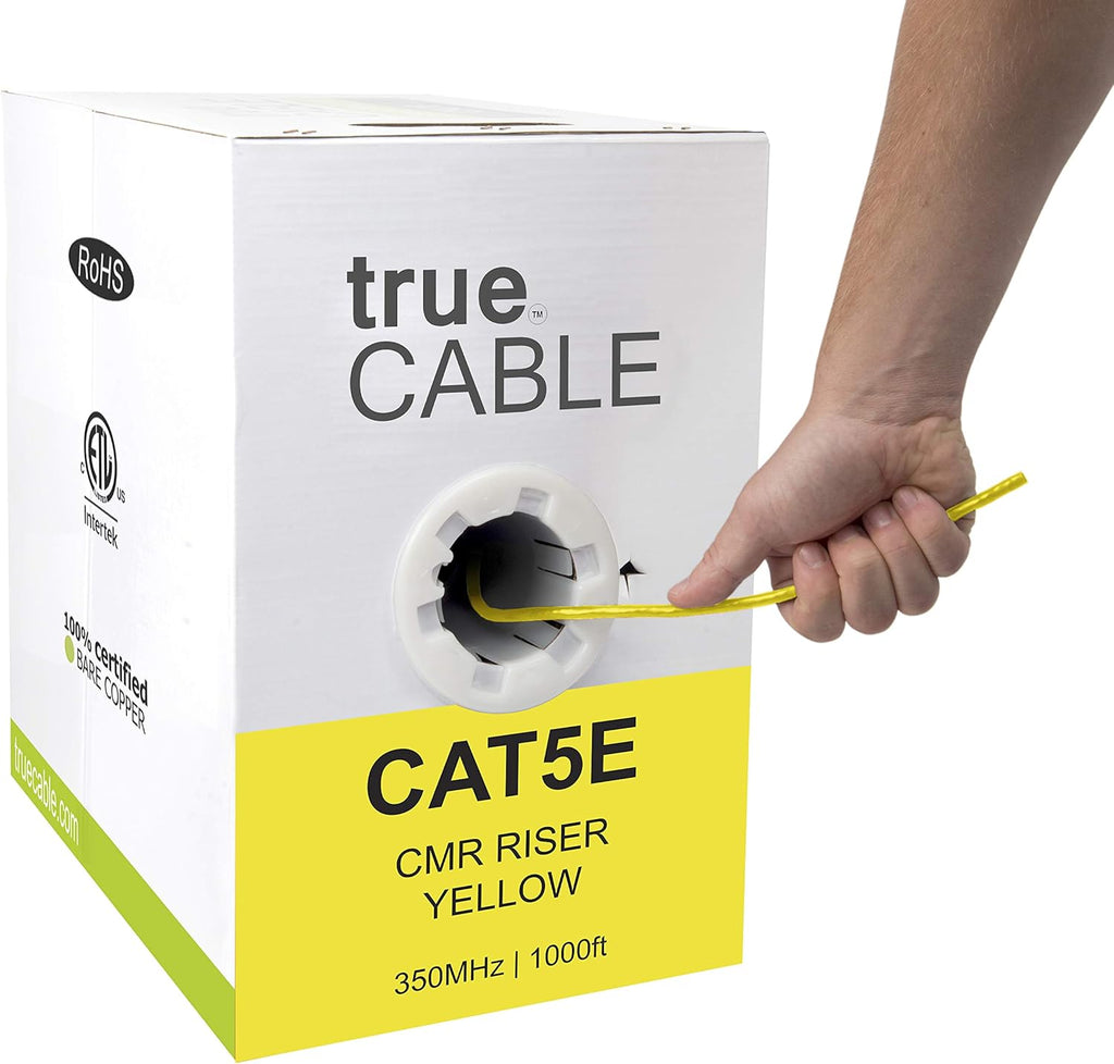 Pink 1000ft Cat5e Riser UTP Ethernet Cable I100751