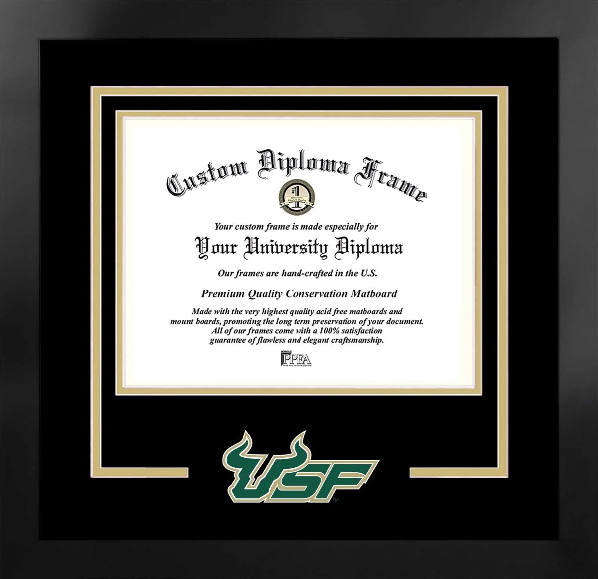 South Florida Bulls Spirit Diploma Black Frame F994