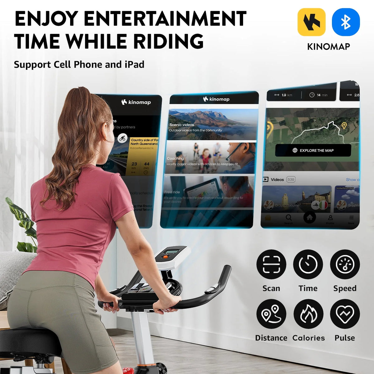 Indoor Cycling Bike Stationary Magnetic Resistance 350lb Flywheel 35lbs S7125
