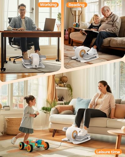 Under Desk Elliptical Electric Leg Exerciser with Remote Control R854