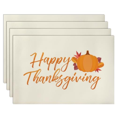Orange Faux Leather 12 X 18 Inchs 6-Pack Placemats Q605