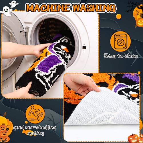 3 Pcs Non Slip Washable Christmas Bathroom Rug Set Z816