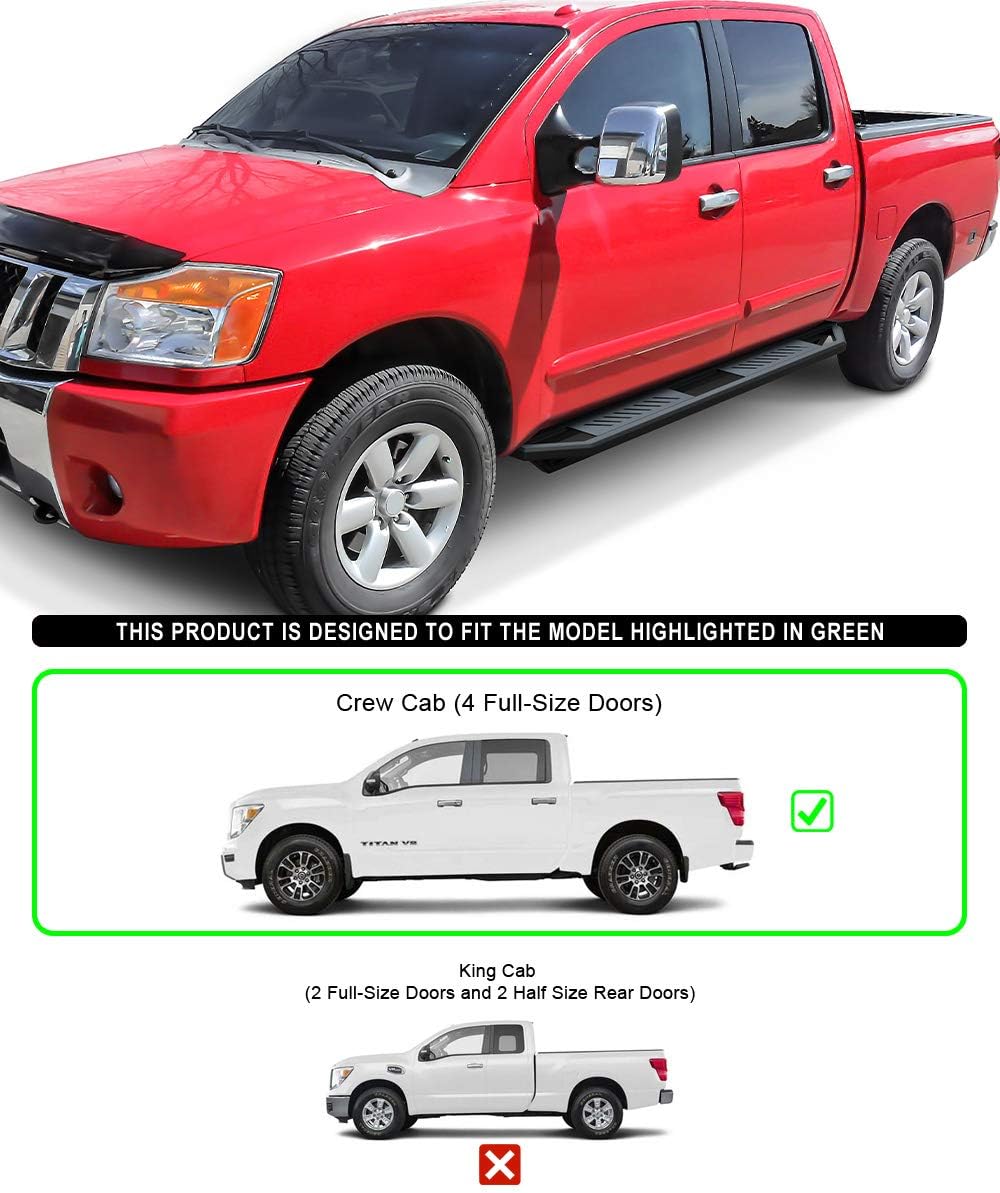 Aluminum Side Steps for Nissan Titan Crew Cab L6022