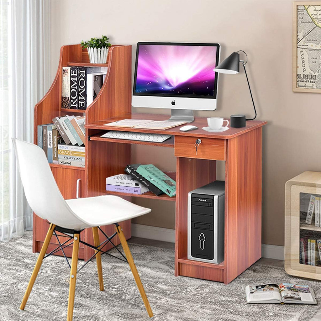 Computer Desk with Storage Cabinet & Drawer U66422