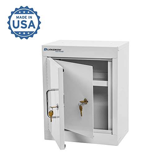 Beige Double Door Locking Cabinet with Adjustable Shelf B1598