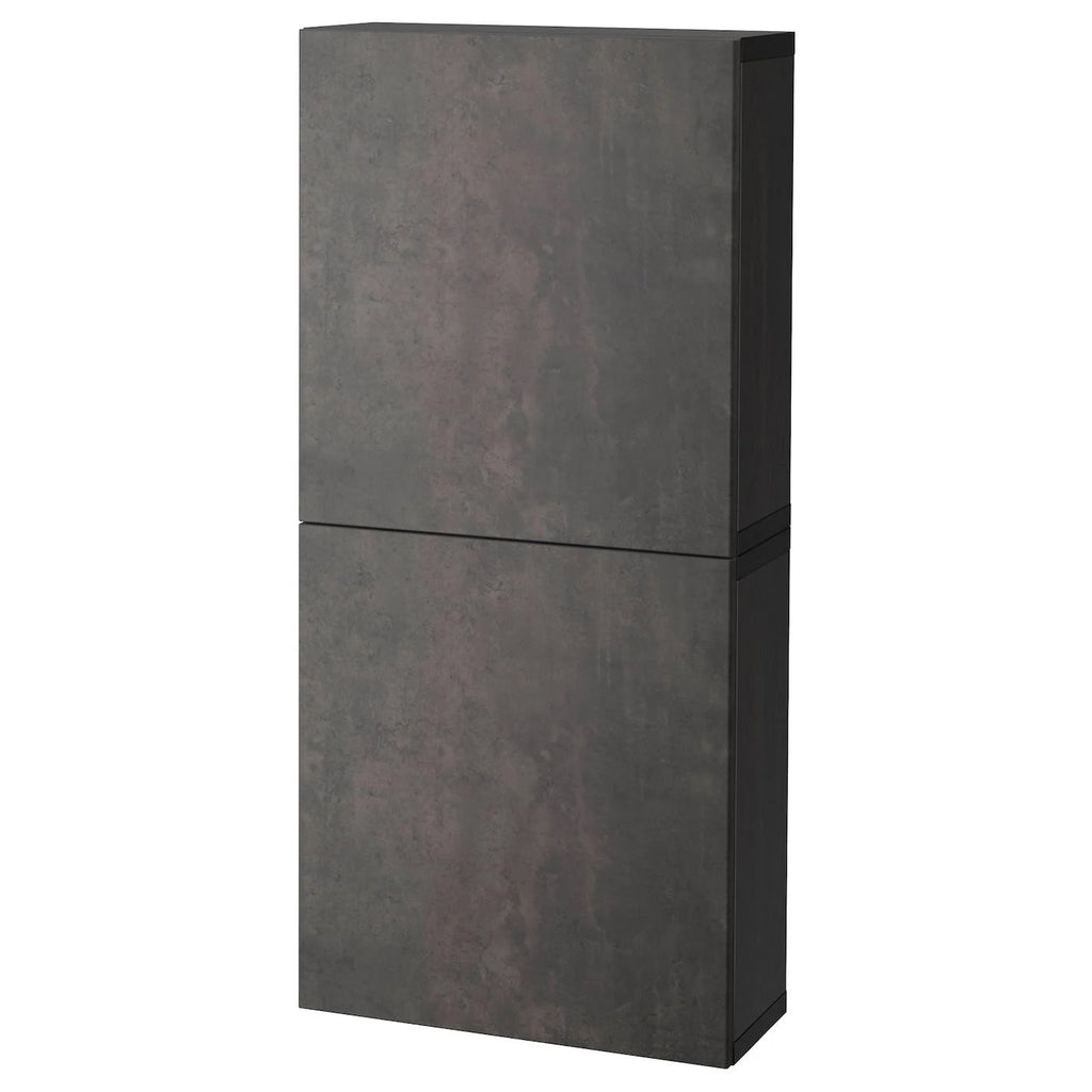Black-Brown Wall Cabinet with 2 Doors V3625