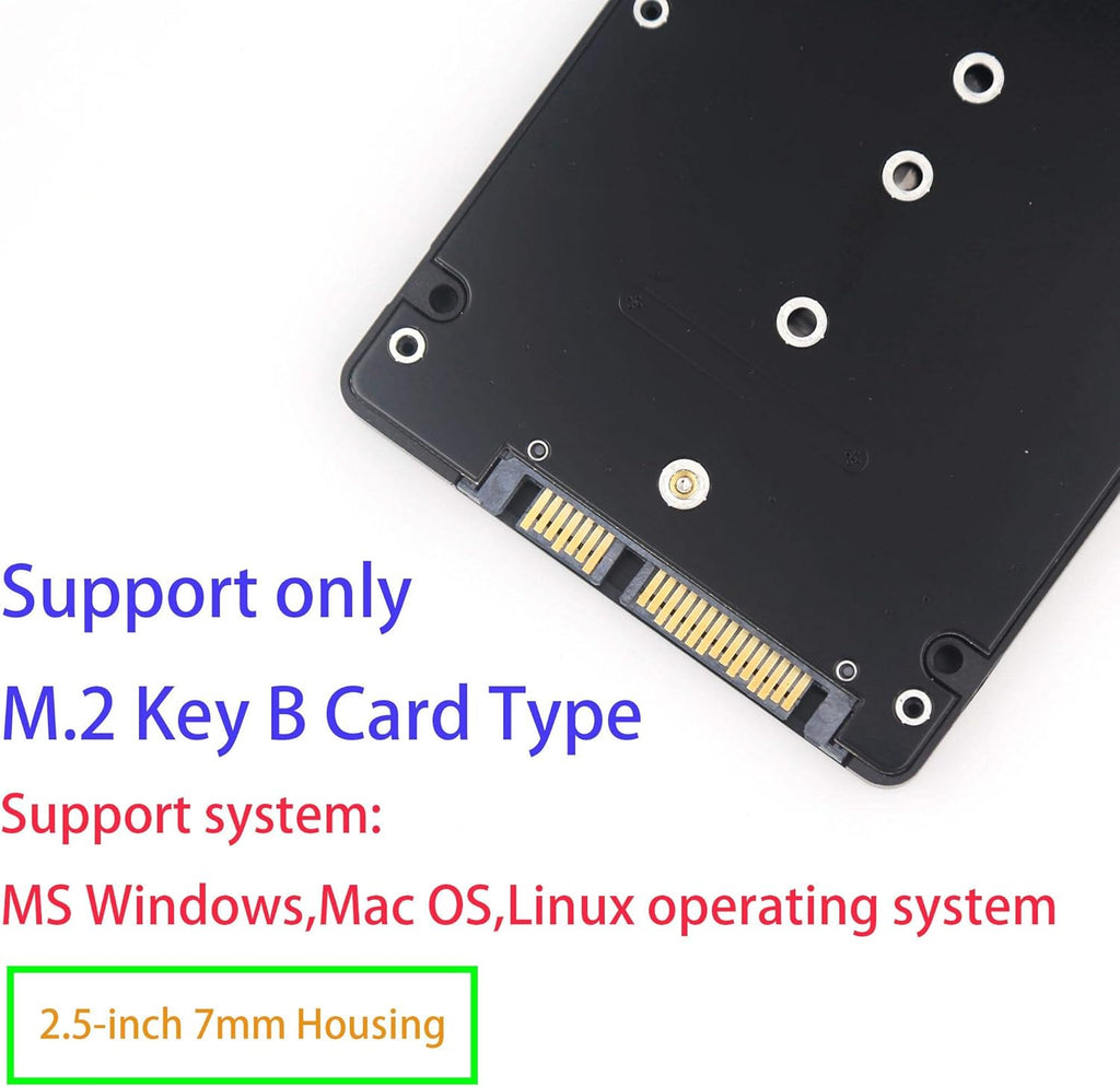 M.2 to 2.5 inch SATA Enclosure Adapter Pack of 2 M1547