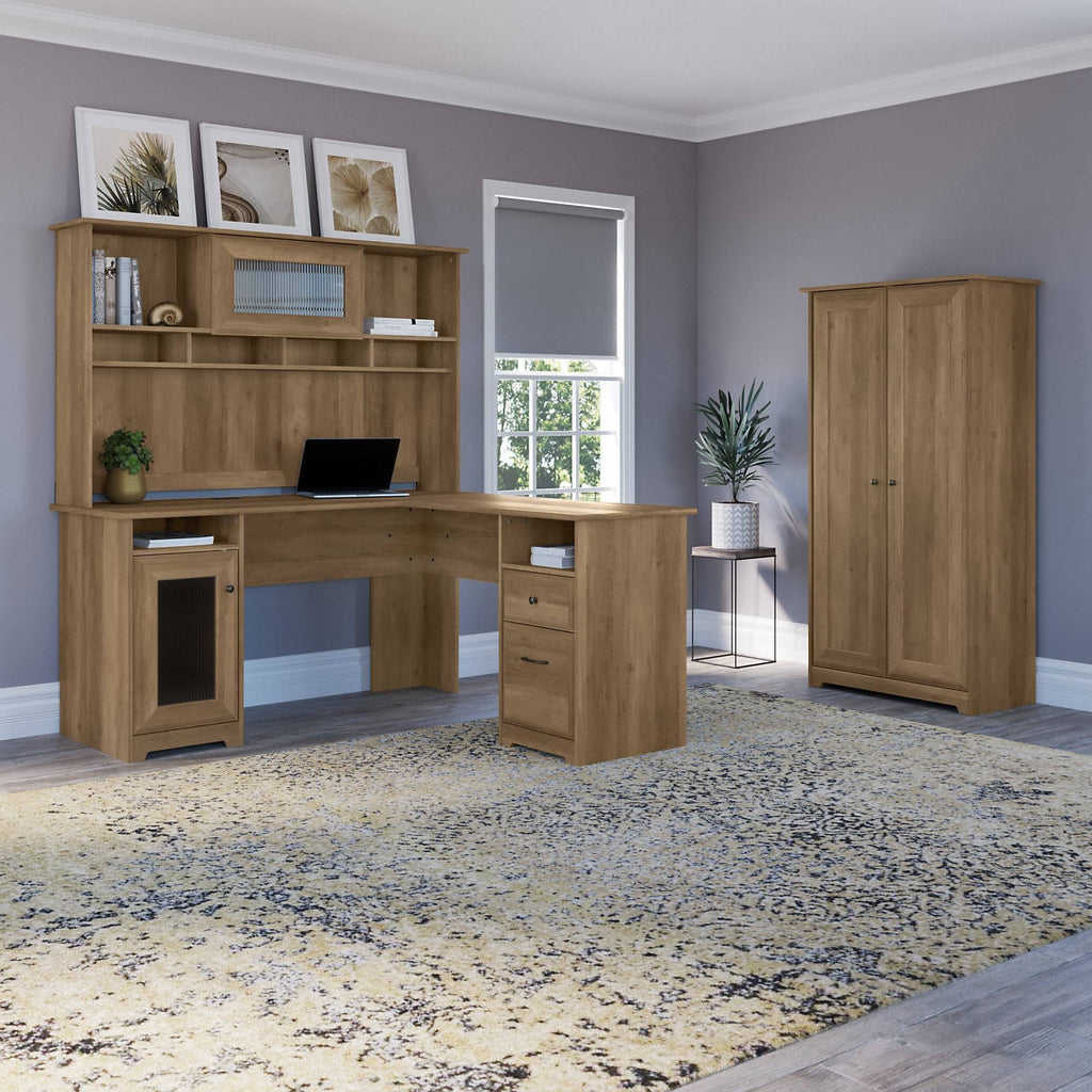 Tall Storage Cabinet with Doors Reclaimed Pine S592815