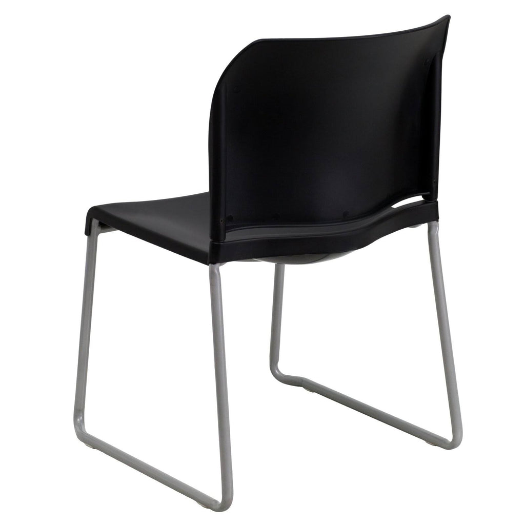 Black 5 Pk. Stack Chair with Sled Base X68095