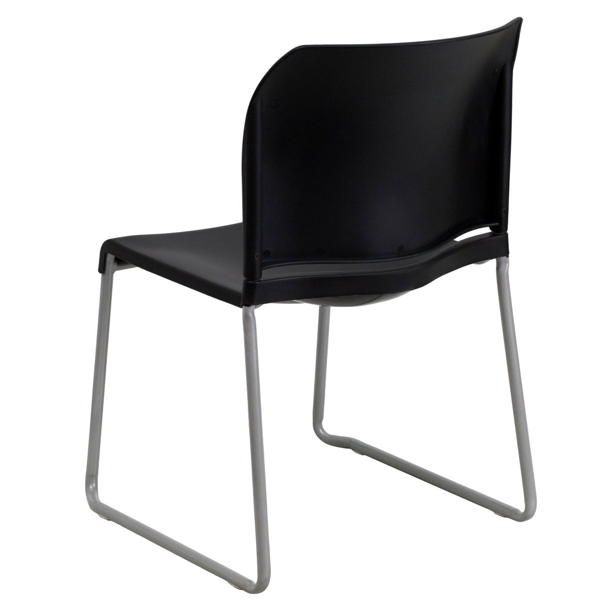Black 5 Pk. Stack Chair with Sled Base X68095