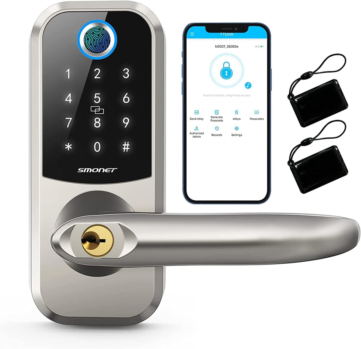 Keypad Keyless Entry Biometric Fingerprint Smart Deadbolt Lock A4475