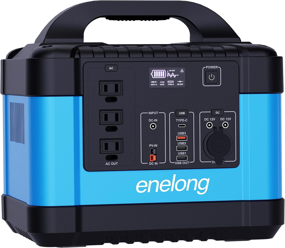 Portable Solar Powered Generator 1000w, 1110wh Backup Power Station with PD60w Quick Charge, Peak 3000W Emergency Power Battery Pack Supply with 3x110V AC Pure Sine Wave Outlets L96552