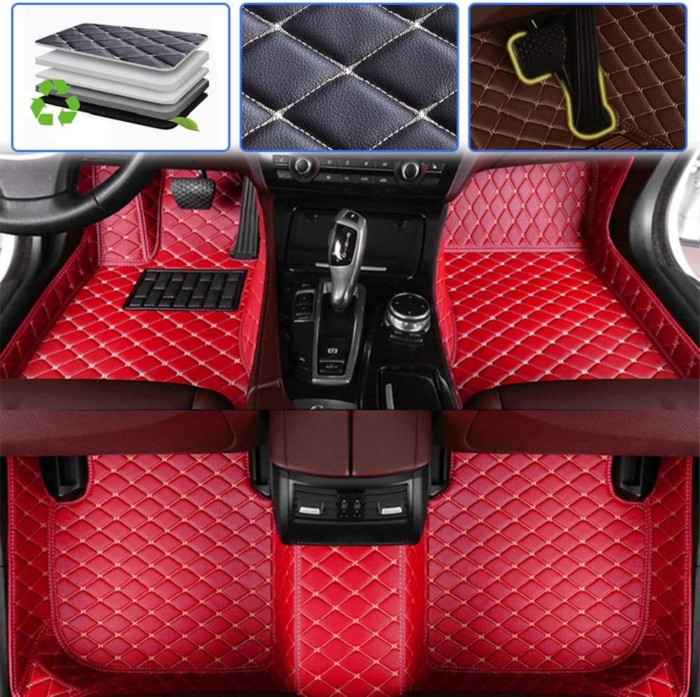 Leather Car Floor Mats Front & Rear Set E19099