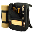 Bordeaux Wine & Cheese Cooler Bag with Glass Wine Glasses & Blanket H4573