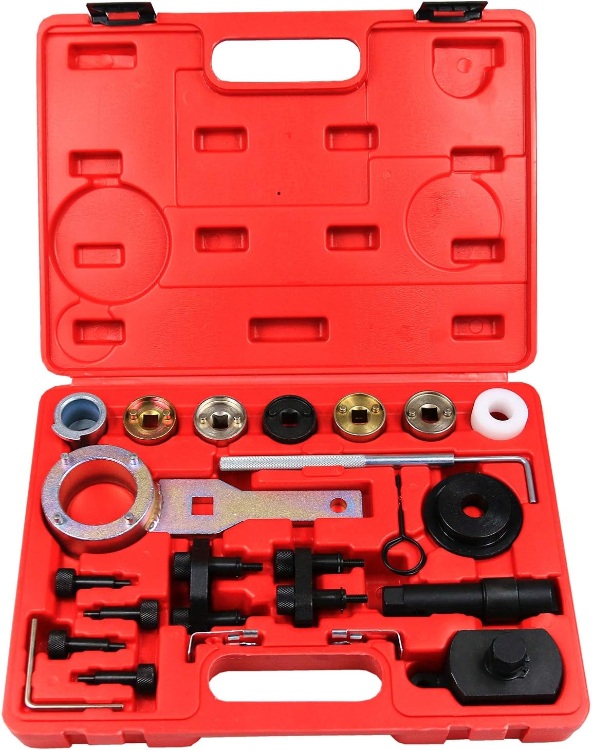 Engine Timing Camshaft Adjustment Tool Kit with Crankshaft Holding Wrench Q2197
