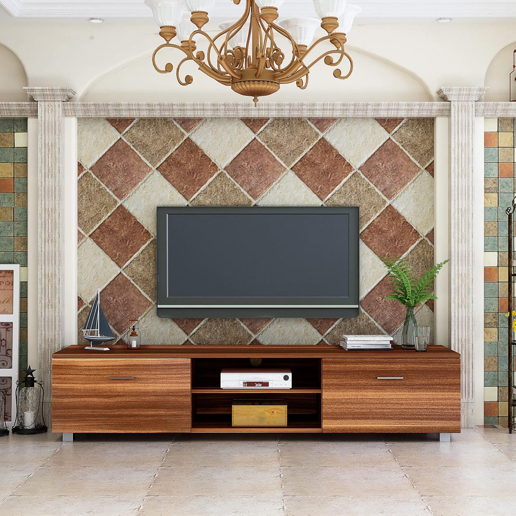 Warm White Wood TV Stand F971611