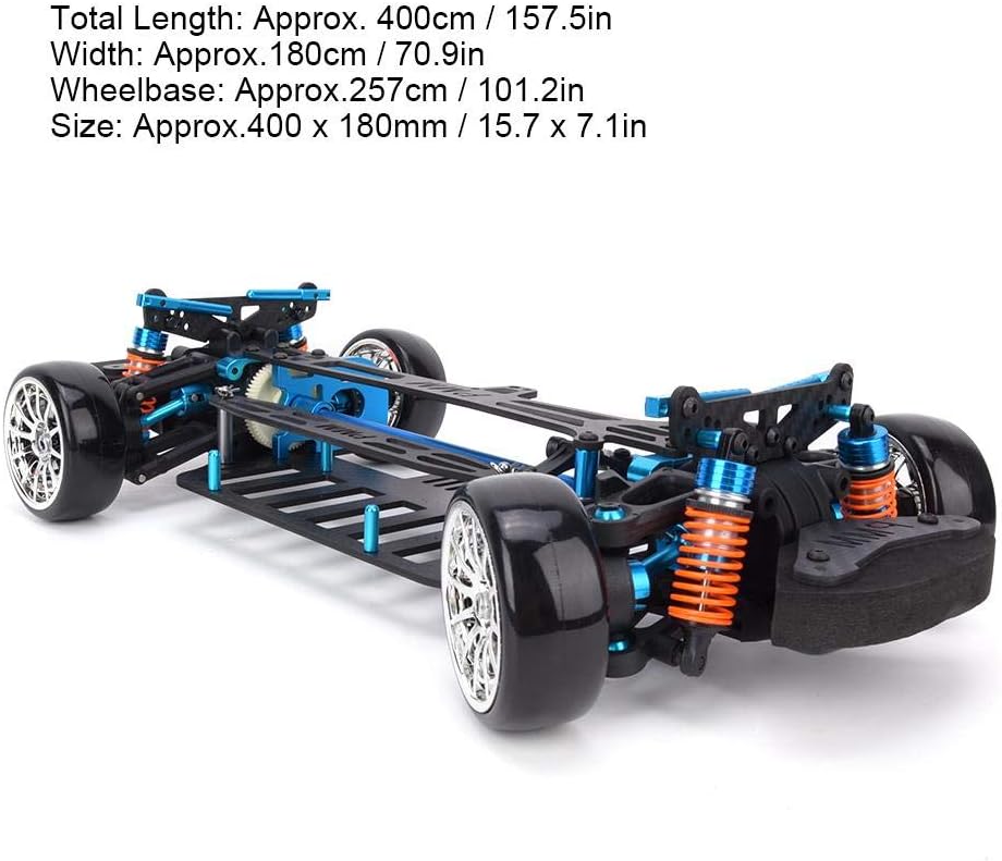 Aluminium Alloy Plastic 1:10 RC Car Frame Kit R130