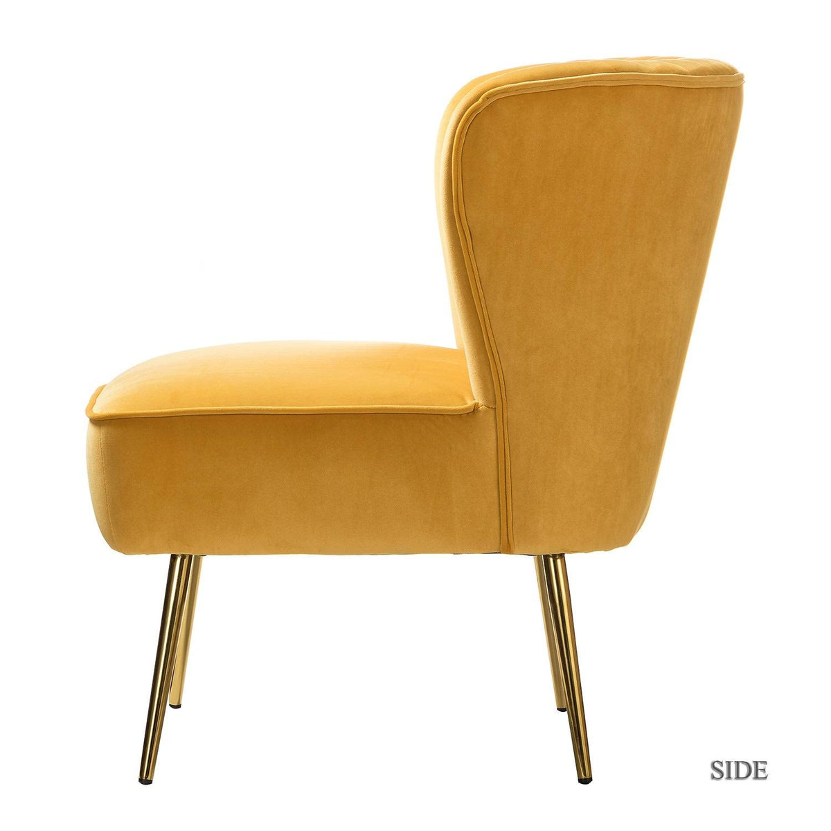 Red Gold Legs Side Chair Set of 2 O20520