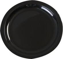 Black Melamine Appetizer Plate Set of 48 M9712