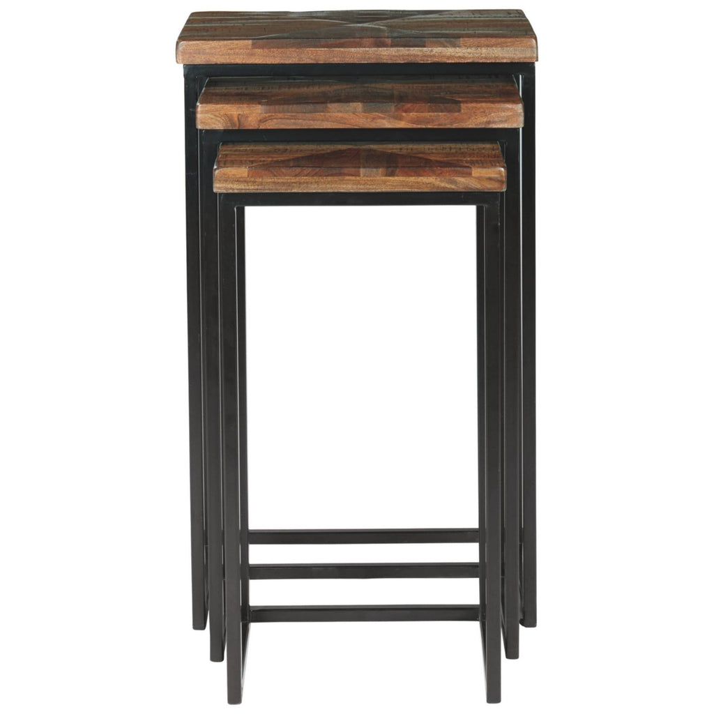Accent Table Set of 3 Brown E519100