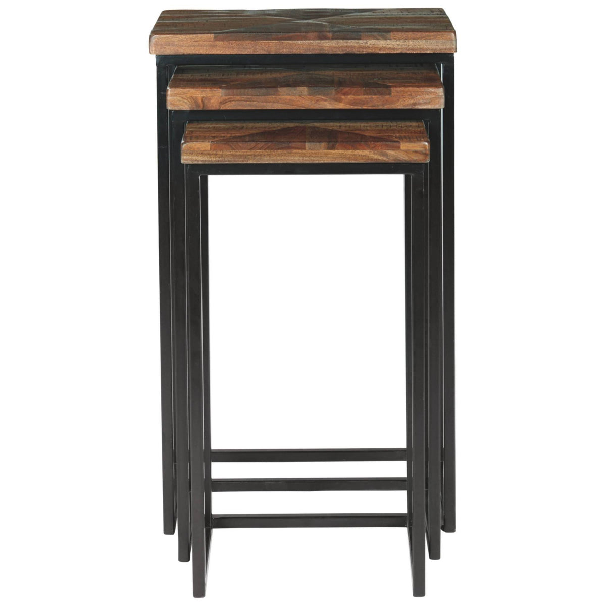 Accent Table Set of 3 Brown E519100