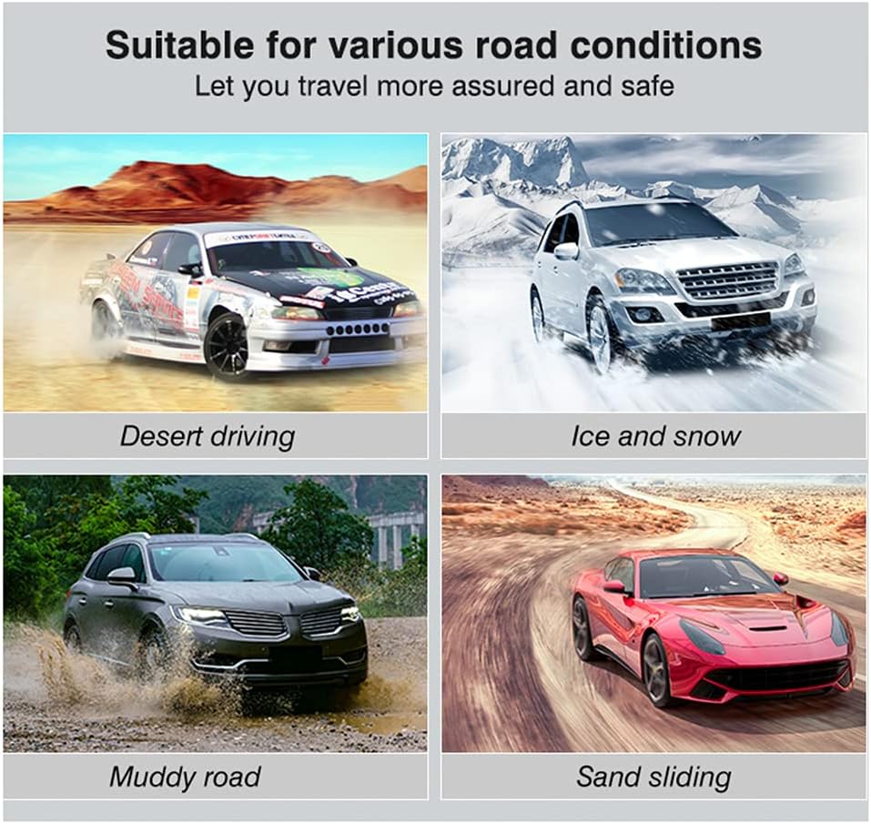 Universal Snow Chains 6pcs 8mm Adjustable Tire Chains A964922