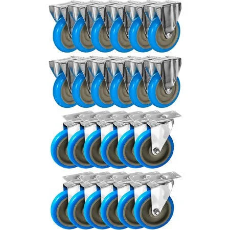 24 Pack 5 inch Caster Wheels Swivel 360 Degree H379541