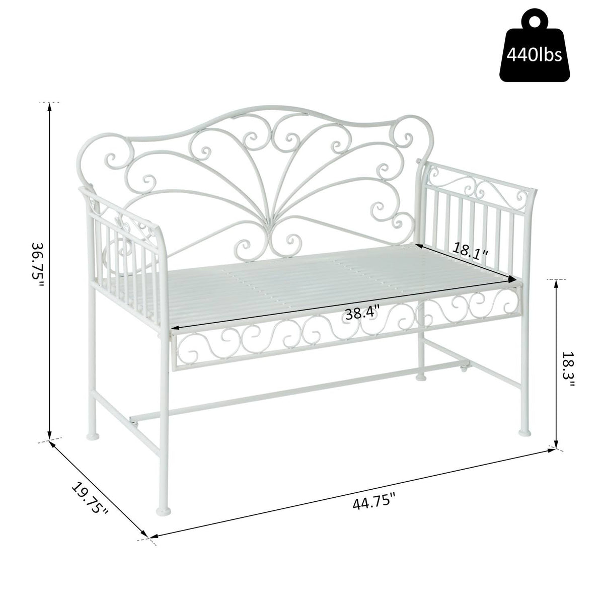 Cast Iron Outdoor Garden Bench C399