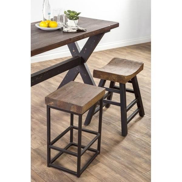 Reclaimed Wood Bar Stool Counter Height Q695281