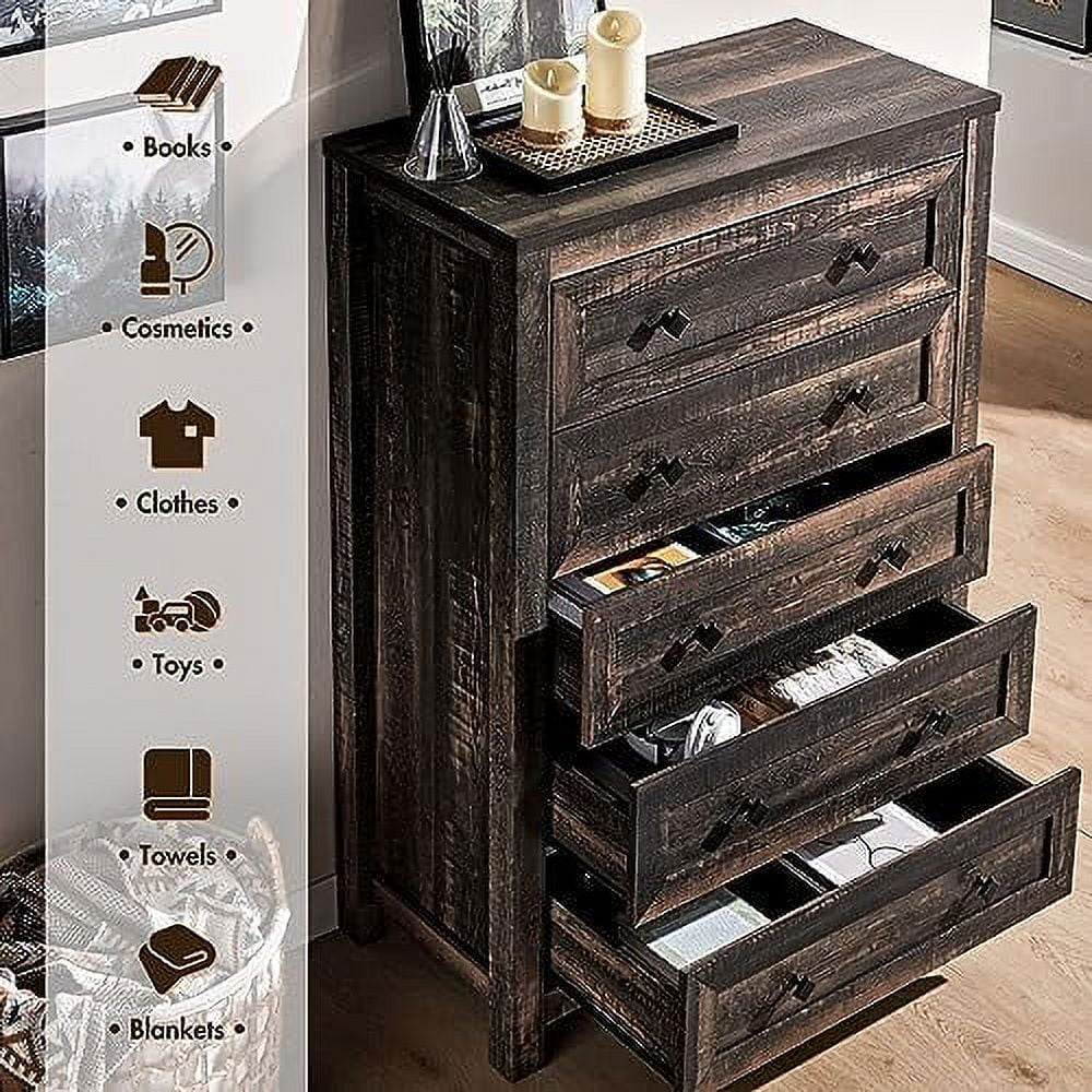5 Drawer Wood Dresser K5009