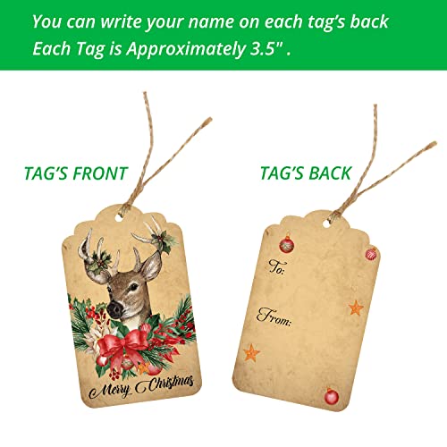 60 Count Christmas Gift Tags with String I2074
