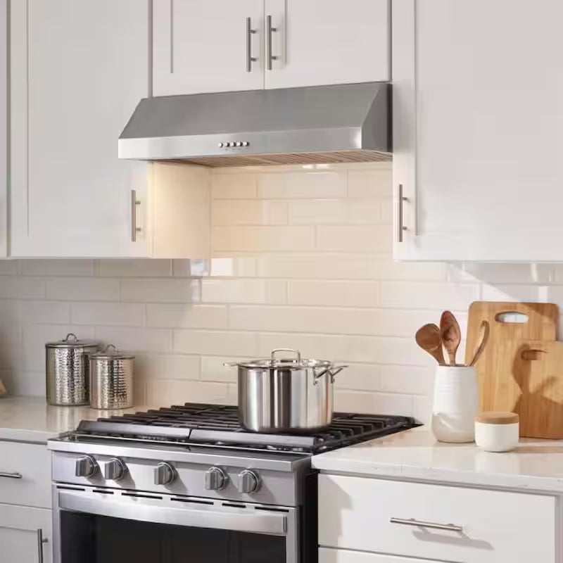 30 in. 500CFM Convertible Under Cabinet Range Hood in Stainless Steel Q5852