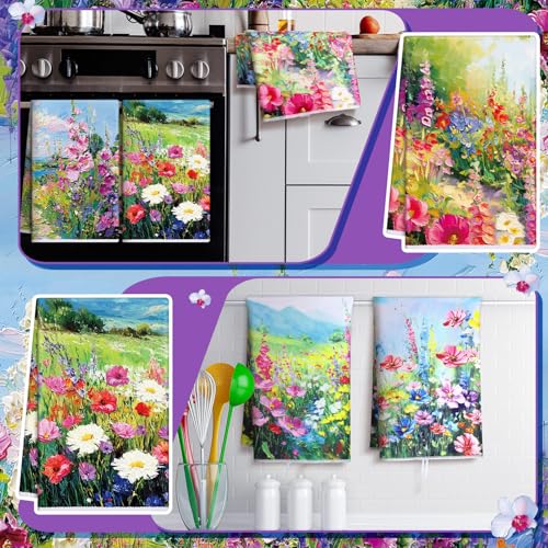 6 Pieces Christmas Kitchen Towels 16 x 24 Inch Q120200