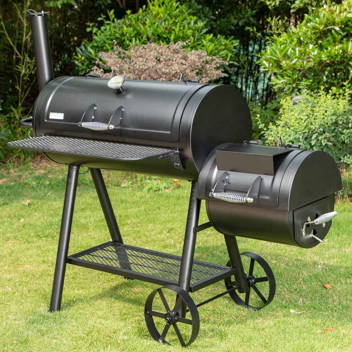 Heavy Duty BBQ Charcoal Grill with Offset Smoker Q498