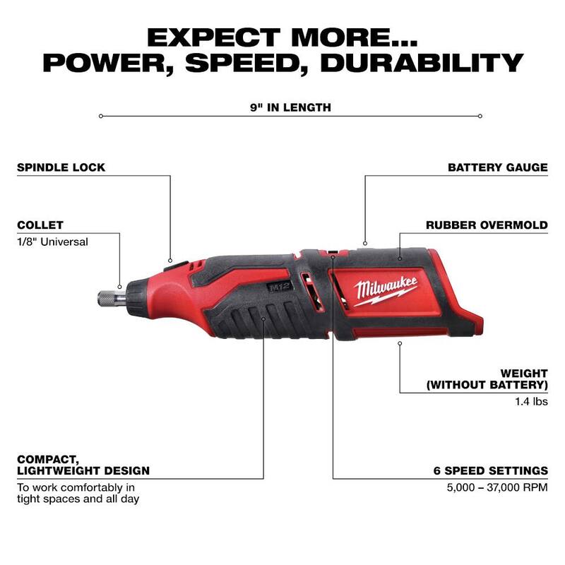 12V Lithium-Ion Cordless Rotary Tool with 2.0 Ah Battery Pack D213