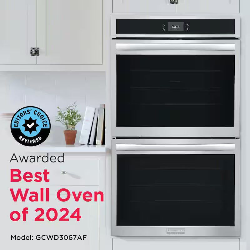 30 in. Double Electric Wall Oven with Convection in Black Stainless Steel Q21226