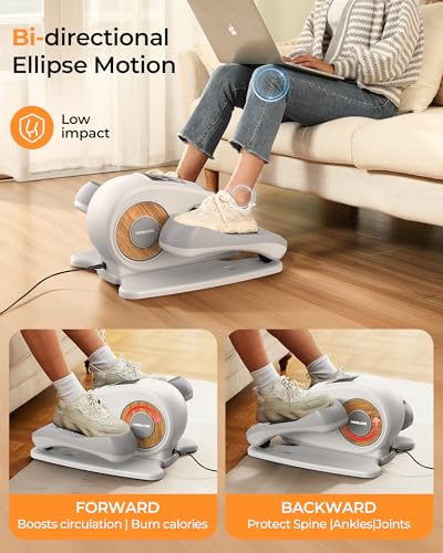 Under Desk Elliptical Electric Leg Exerciser with Remote Control R854