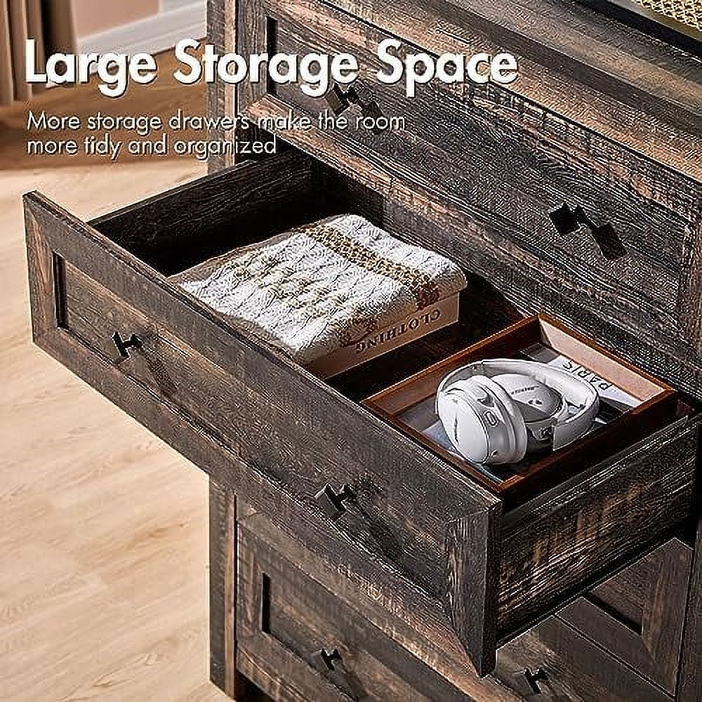 5 Drawer Wood Dresser K5009
